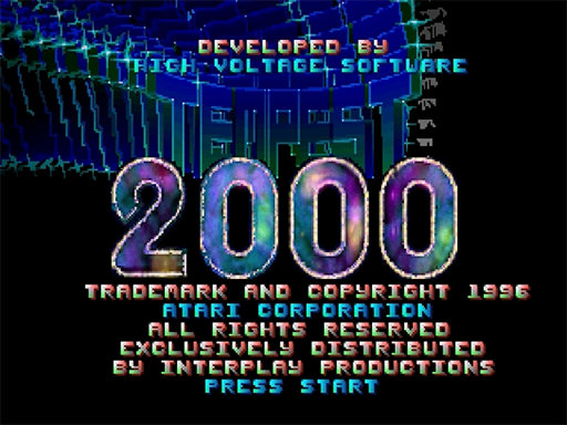 Tempest 2000 title screen for Sega Saturn